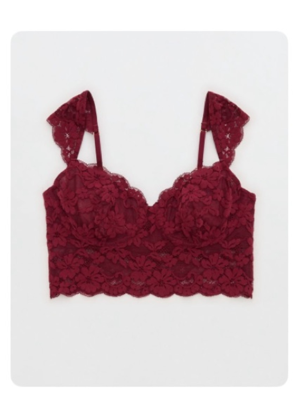 NWT Aerie Show Off Chenille Lace Wireless Bralette